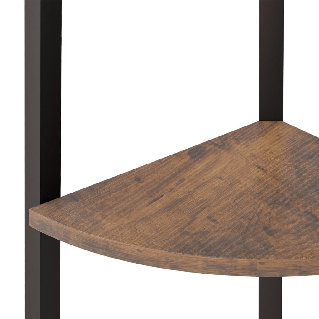 Hoekkastje Met 4 Schappen 45,5X31,5X150 Cm En Zwart