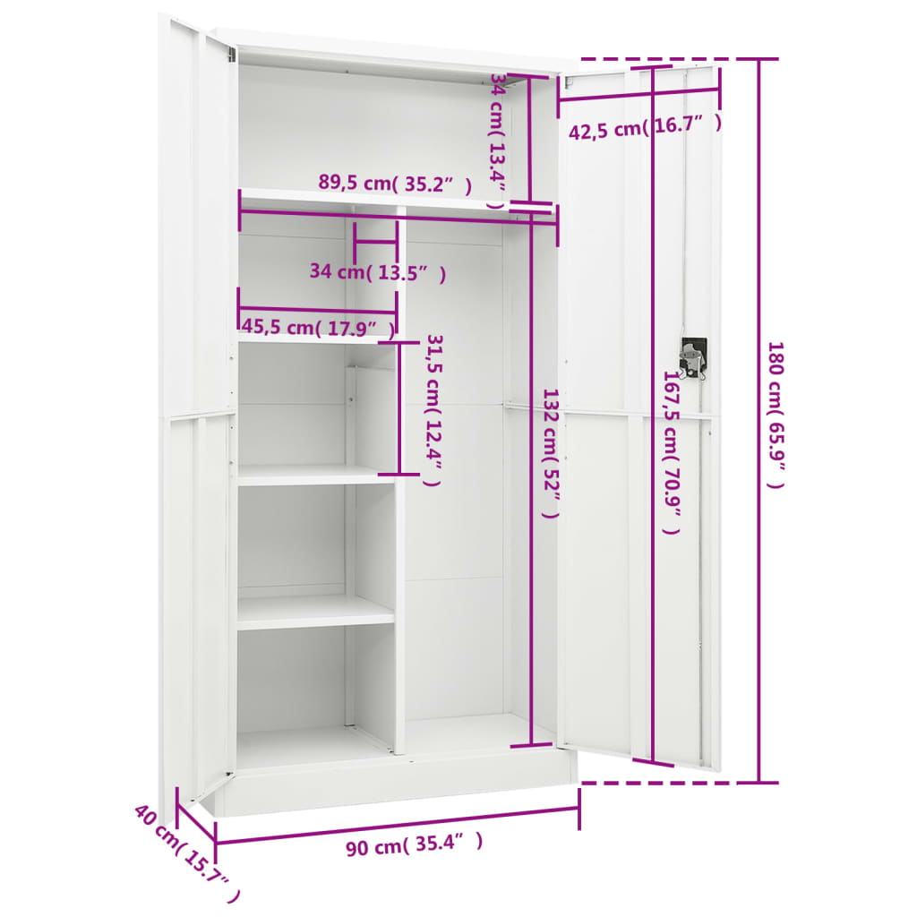 Lockerkast 90X40X180 Cm Staal