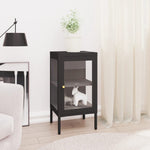 Dressoir 38X35X70 Cm Staal En Glas