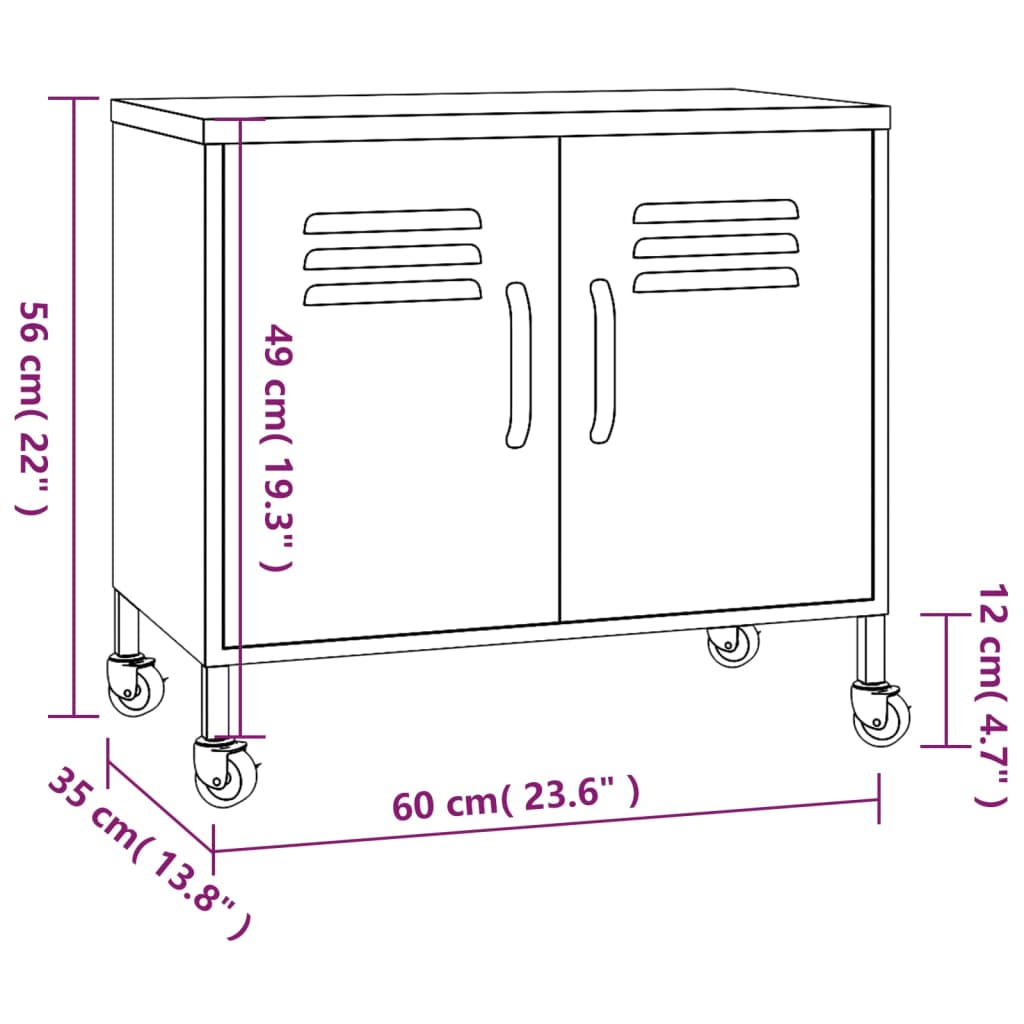 Opbergkast 60X35X56 Cm Staal