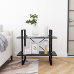 Boekenkast Met 2 Schappen Spaanplaat Grijs