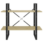 Boekenkast Met 2 Schappen Spaanplaat Sonoma Eiken