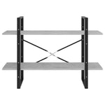 Boekenkast Met 2 Schappen Spaanplaat Betongrijs