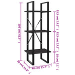 Boekenkast Met 3 Schappen Grijs