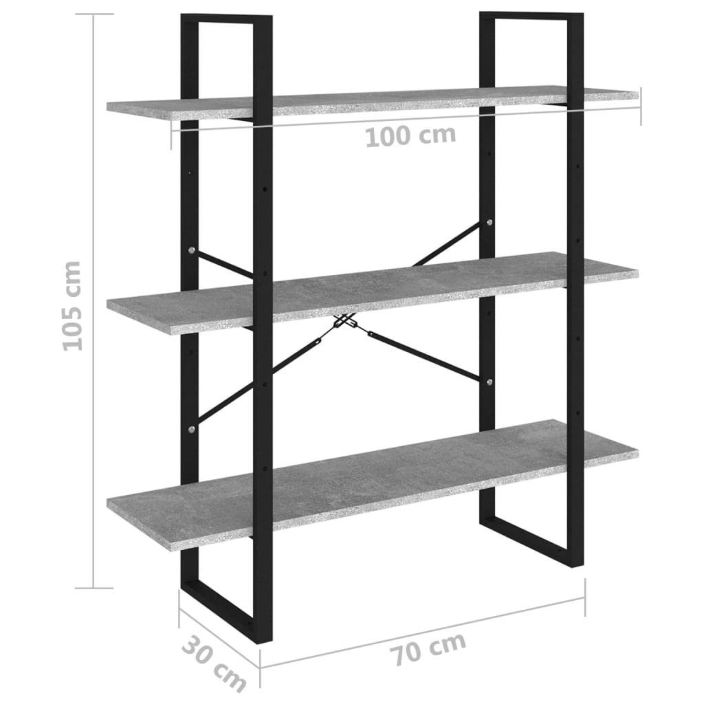 Boekenkast Betongrijs