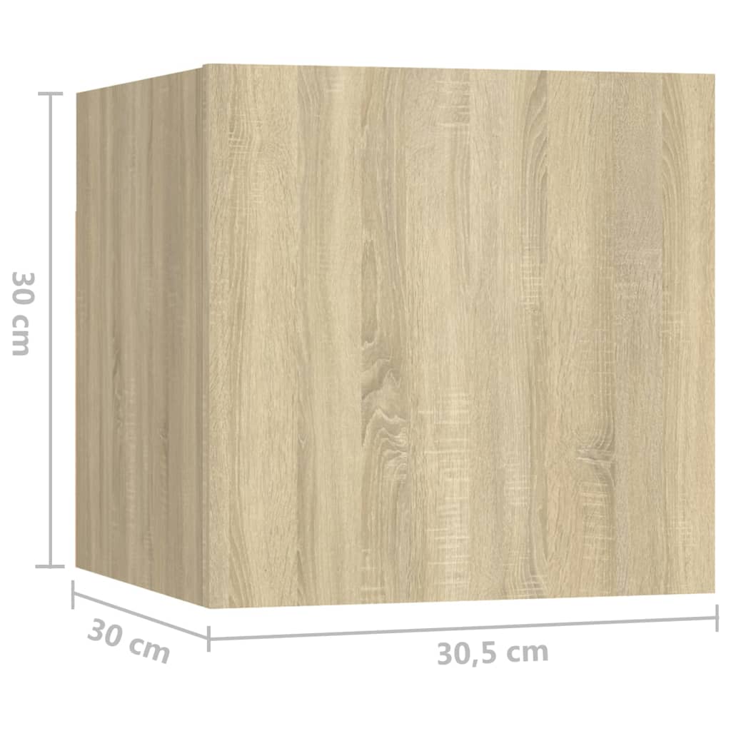 10-Delige Tv-Meubelset Bewerkt Hout Kleurig