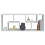 Wandschap 36X16X90 Cm Bewerkt Hout