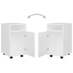 Bijzetkast Met Wielen 33X38X60 Cm Bewerkt Hout