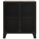 Opbergkast 72X36X82 Cm Metaal En Mdf Rustiek Bruin