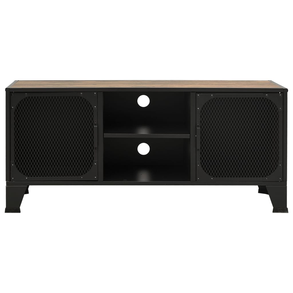 Tv-Meubel 05X36X47 Cm Metaal En Mdf Rustiek Bruin