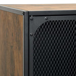 Opbergkast 72X36X82 Cm Metaal En Mdf Rustiek Bruin