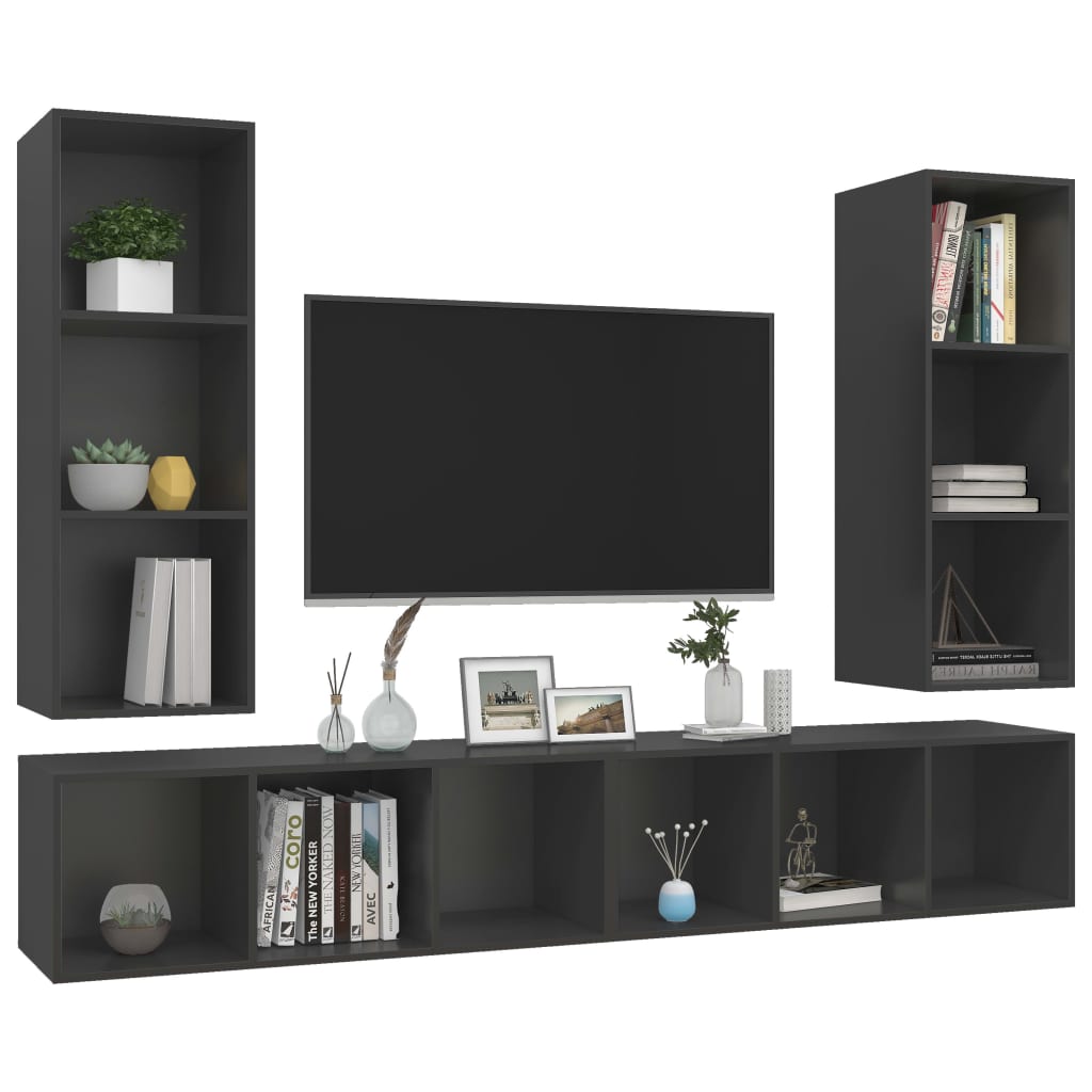 Tv-Wandmeubelen Bewerkt Hout