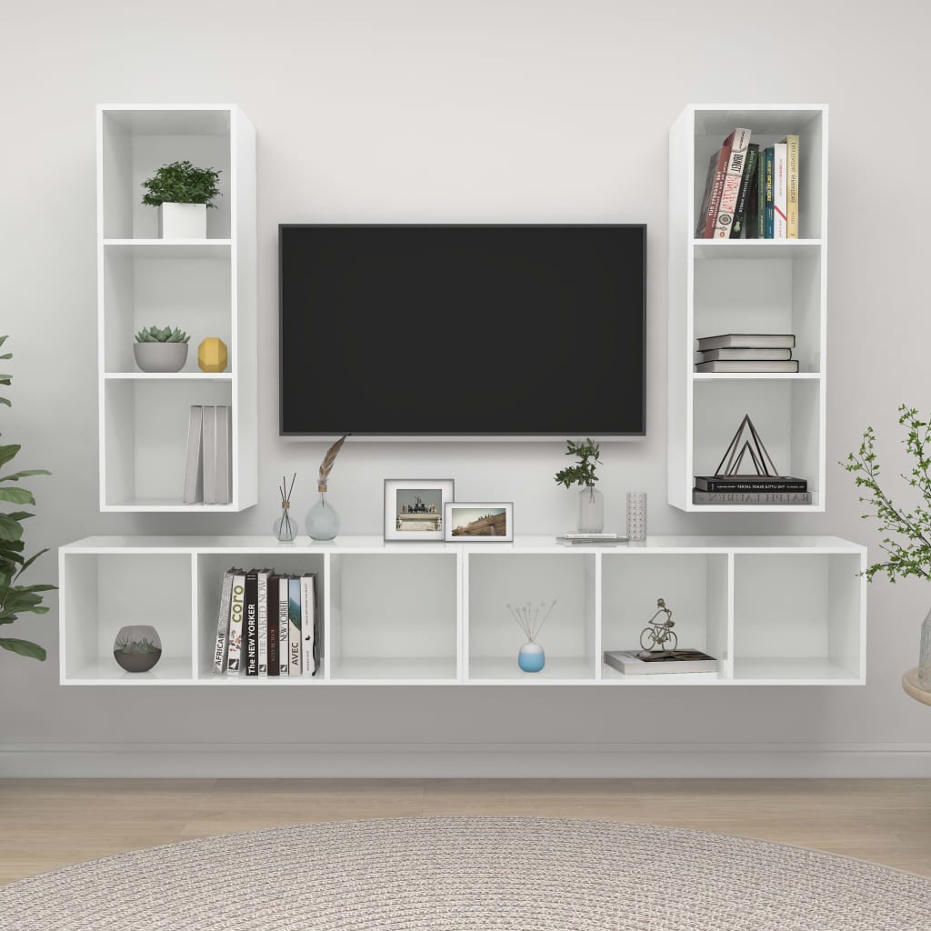 Tv-Wandmeubelen Bewerkt Hout