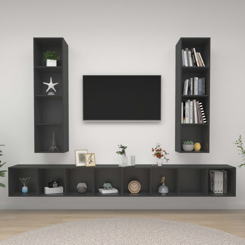 Tv-Wandmeubelen Bewerkt Hout