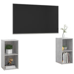 Tv-Meubelen 72X35X36,5 Cm Bewerkt Hout Betongrijs