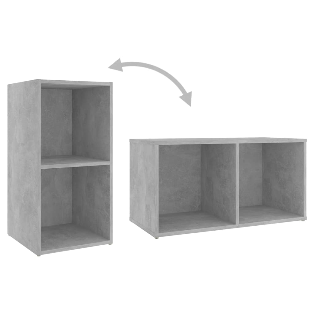 Tv-Meubelen 72X35X36,5 Cm Bewerkt Hout Betongrijs