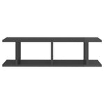 Wandschappen Bewerkt Hout Hoogglans Grijs