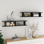 Wandschappen Bewerkt Hout Zwart