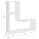 Wandschappen 50X15X50 Cm Bewerkt Hout