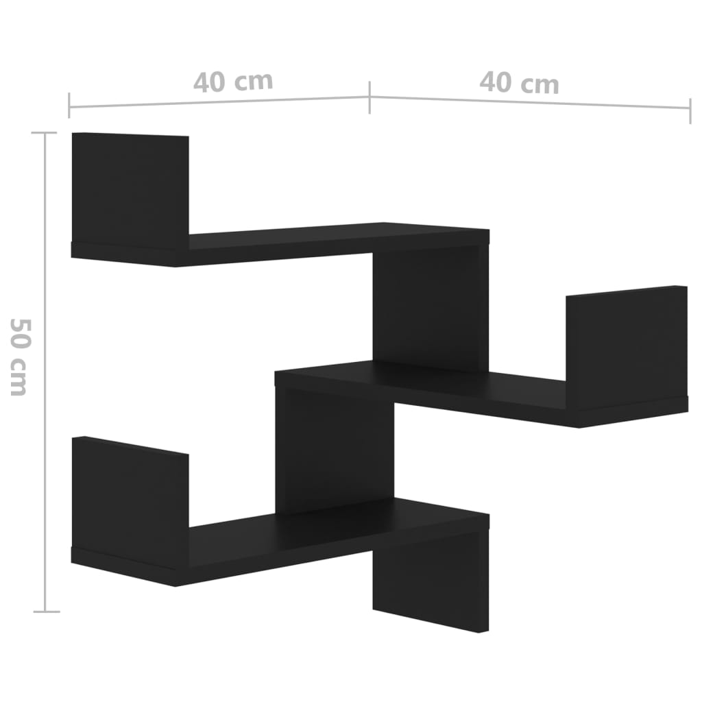 Hoekwandschap 40X40X50 Cm Bewerkt Hout