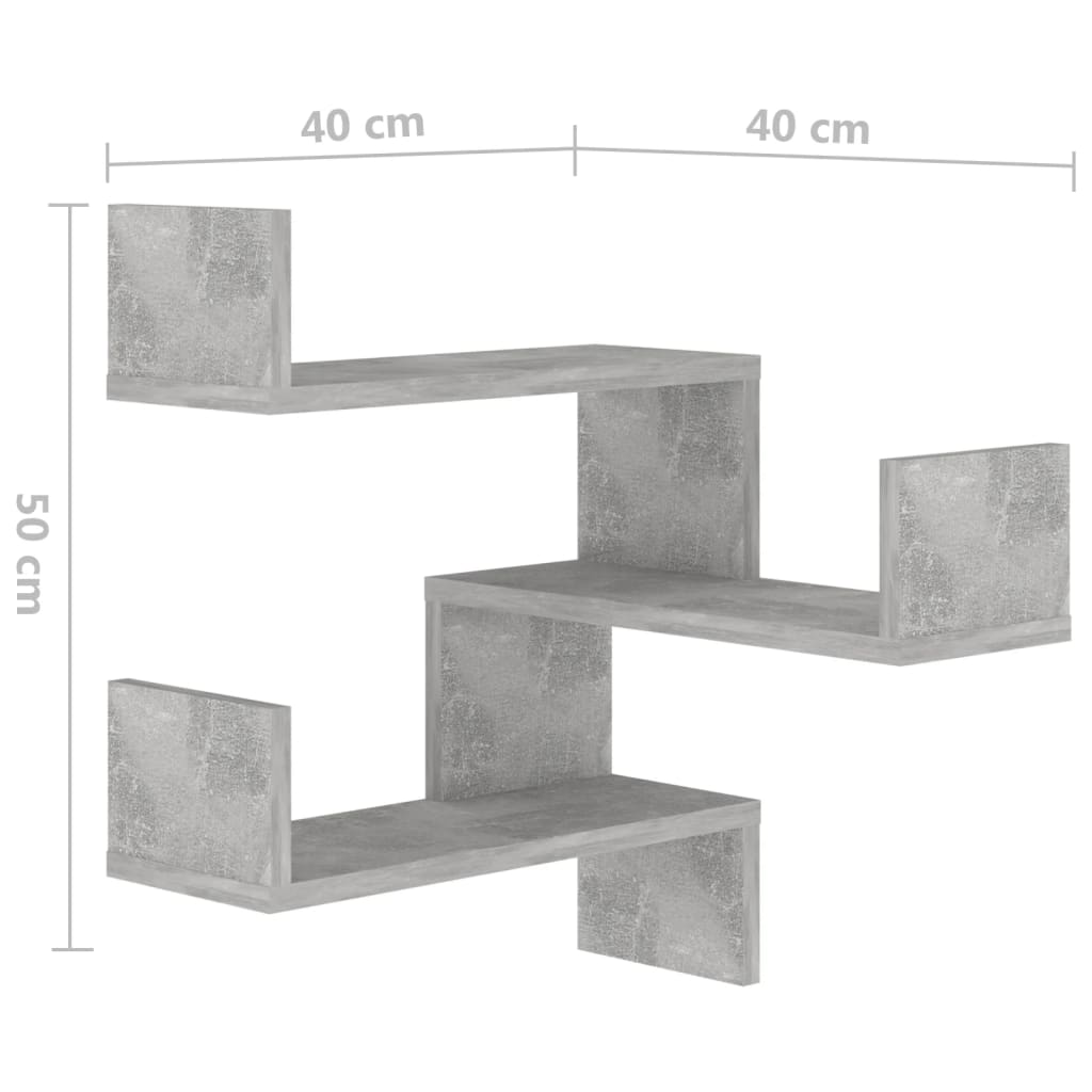 Hoekwandschap 40X40X50 Cm Bewerkt Hout