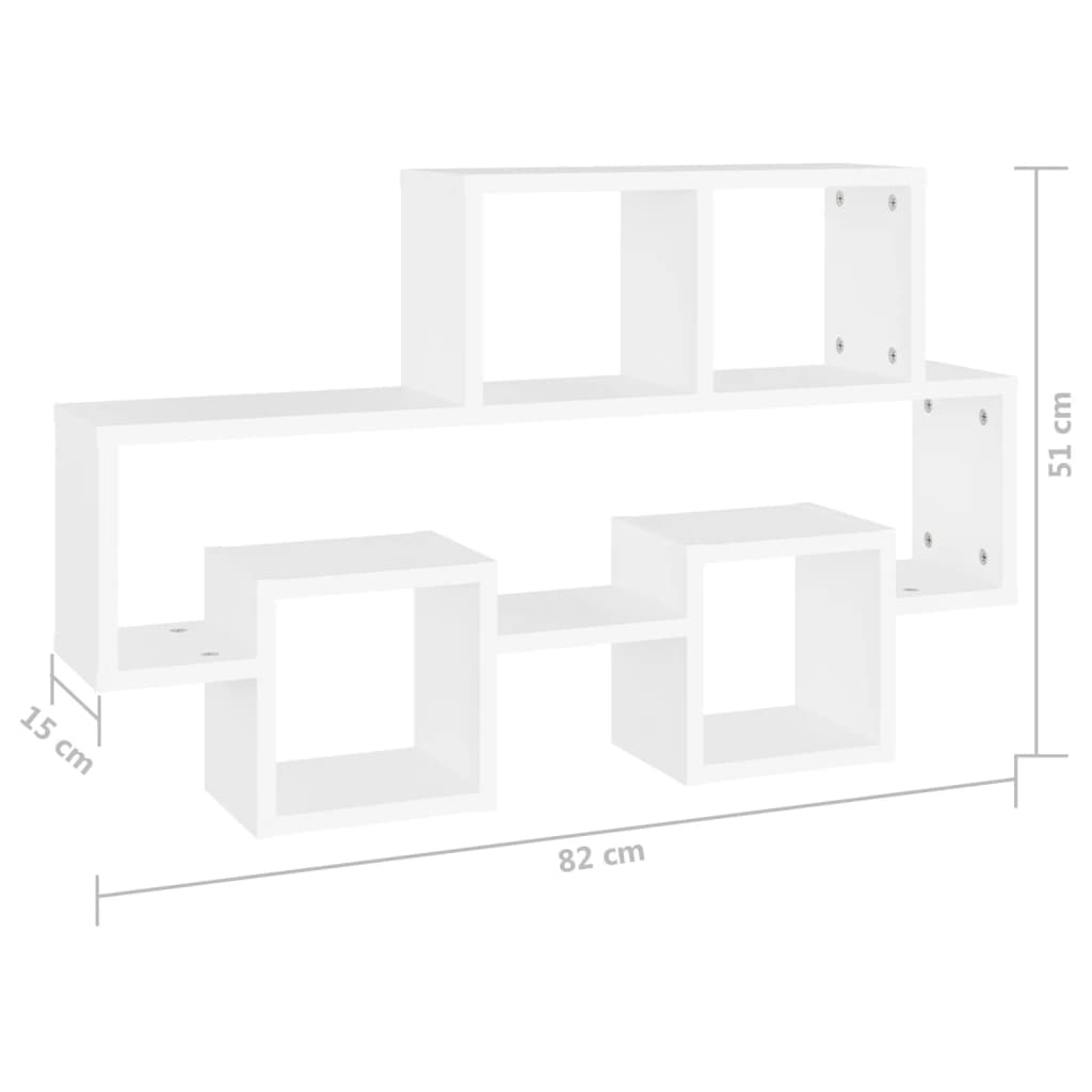 Wandschap Auto-Vormig 82X15X51 Cm Spaanplaat