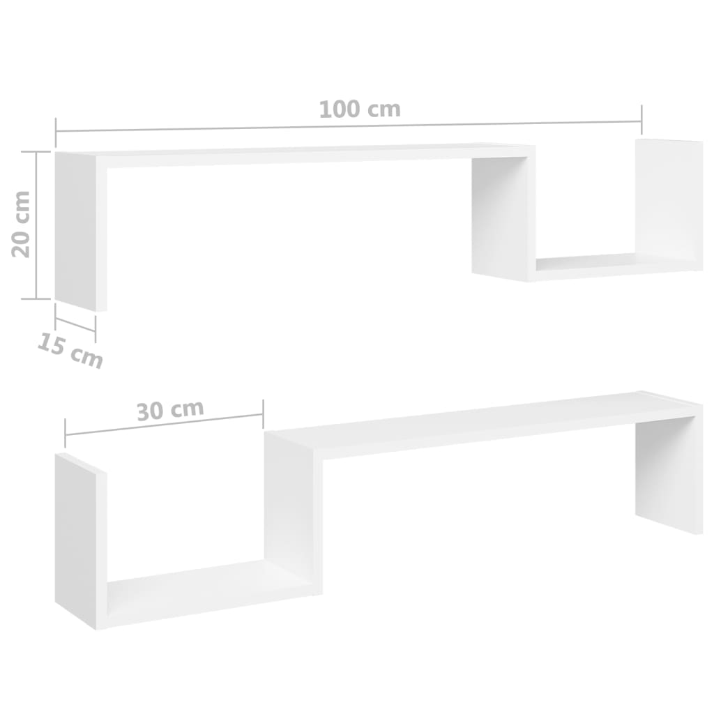 Wandschappen 100X15X20 Cm Bewerkt Hout