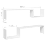 Wandschappen 100X15X20 Cm Bewerkt Hout