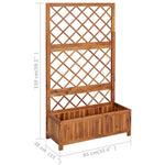 Plantenbak Verhoogd Met Latwerk 85X38X150 Cm Massief Acaciahout