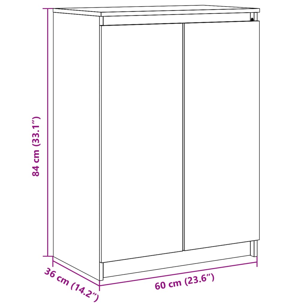 Dressoir 60X36X84 Cm Massief Grenenhout