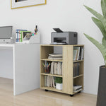 Rolkast 60X35X75 Cm Bewerkt Hout