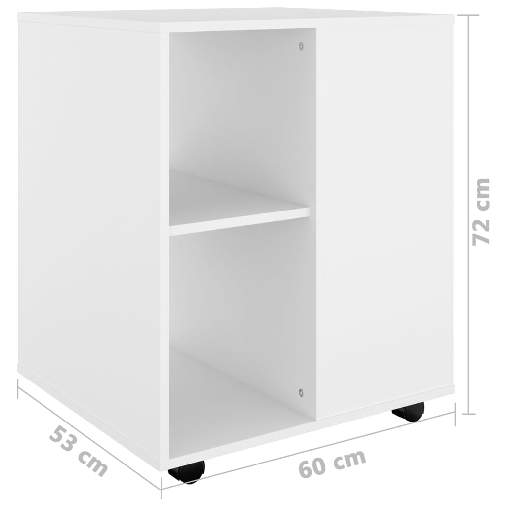 Rolkast 60X53X72 Cm Bewerkt Hout