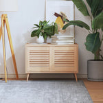 Kastdeur Met Lamellen 39,5X39,4 Cm Massief Grenenhout