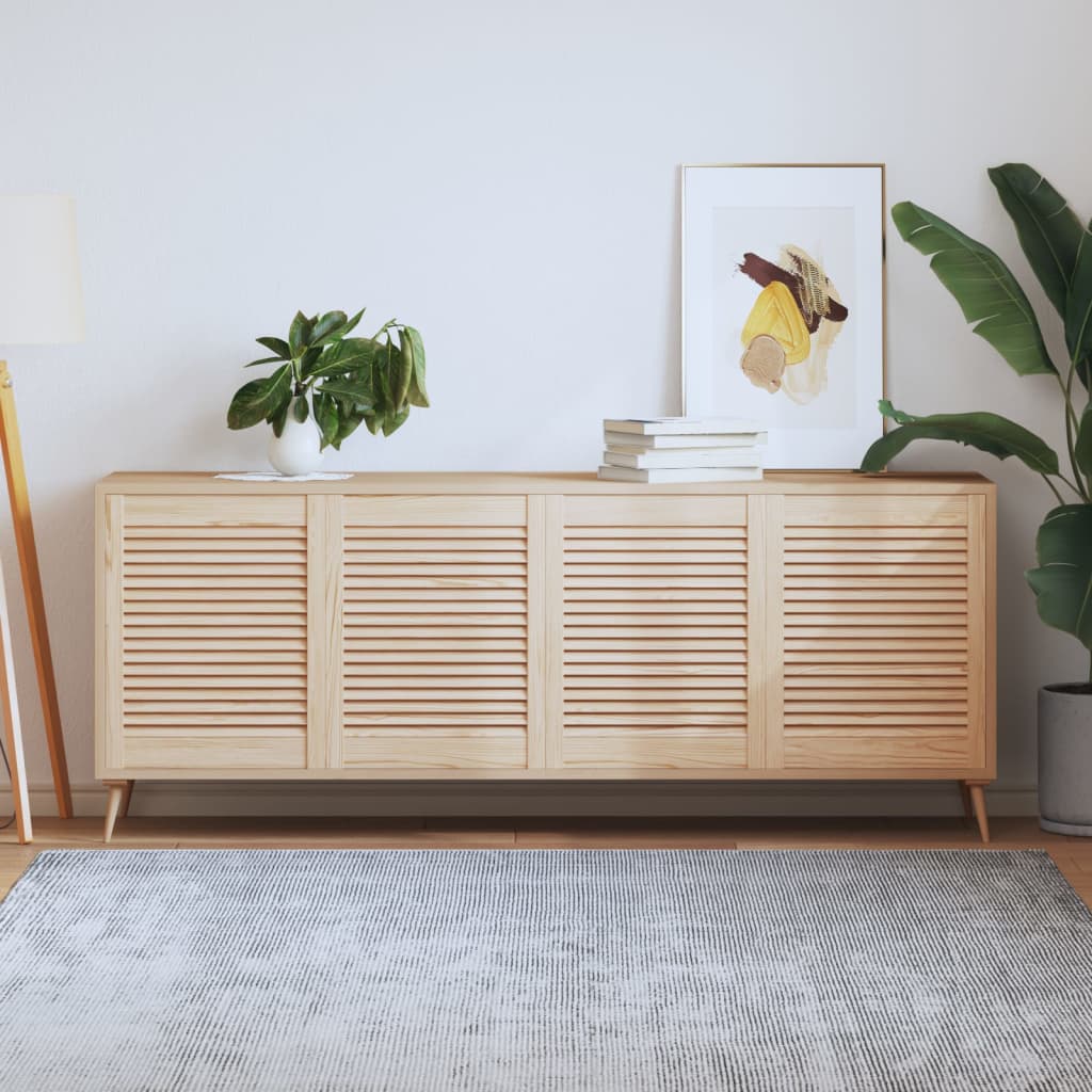 Kastdeur Met Lamellen 39,5X39,4 Cm Massief Grenenhout