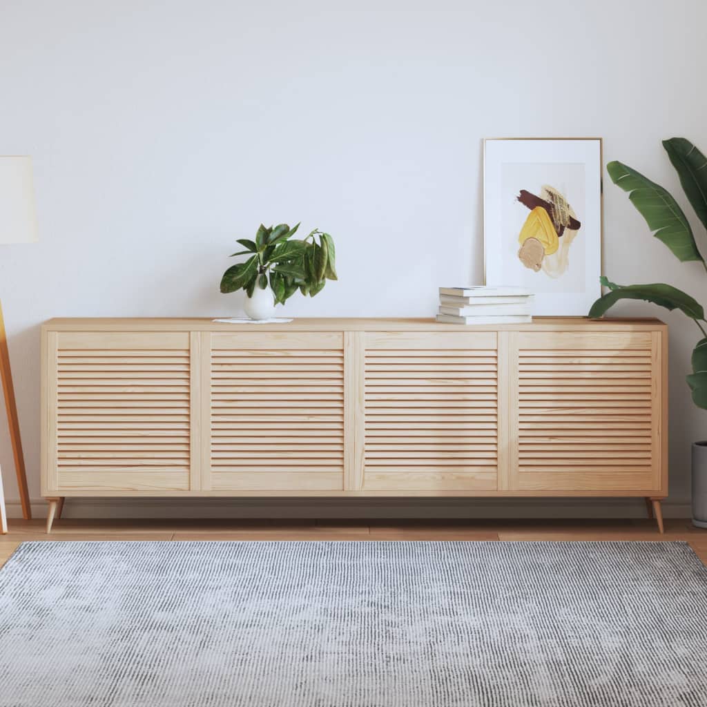 Kastdeur Met Lamellen 39,5X39,4 Cm Massief Grenenhout