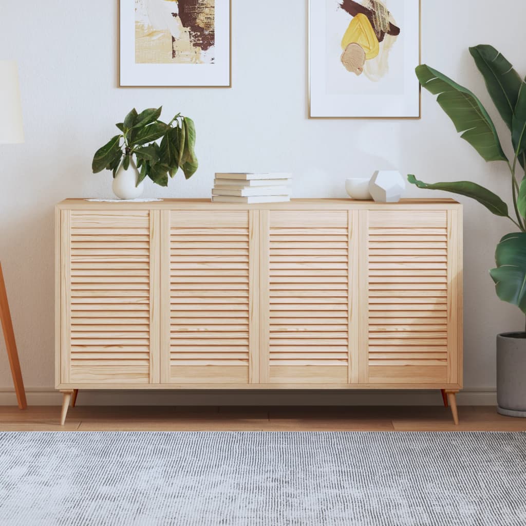 Kastdeur Met Lamellen 39,5X39,4 Cm Massief Grenenhout