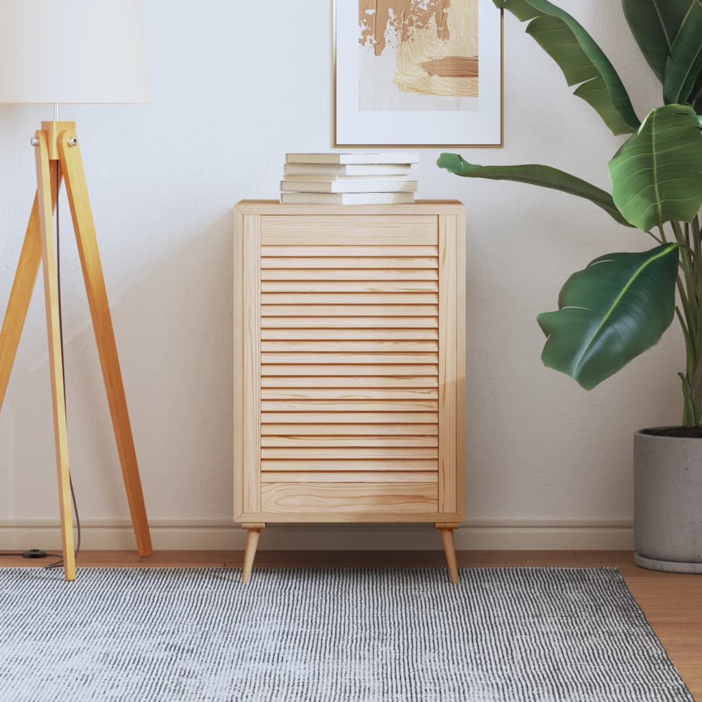 Kastdeur Met Lamellen 39,5X39,4 Cm Massief Grenenhout