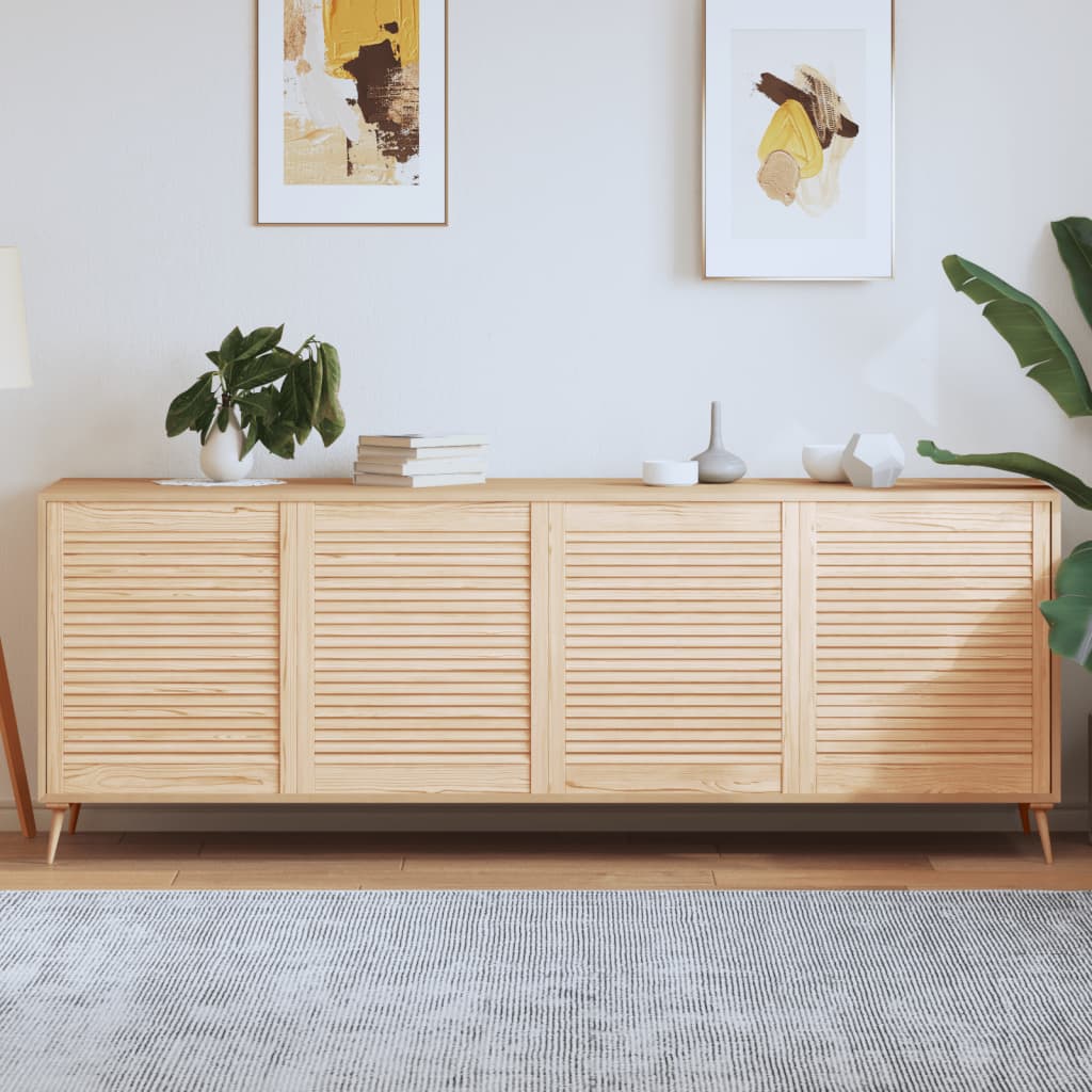 Kastdeur Met Lamellen 39,5X39,4 Cm Massief Grenenhout