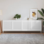 Kastdeur Met Lamellen 39,5X39,4 Cm Massief Grenenhout