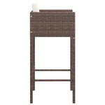 Barkrukken Met Kussens Poly Rattan