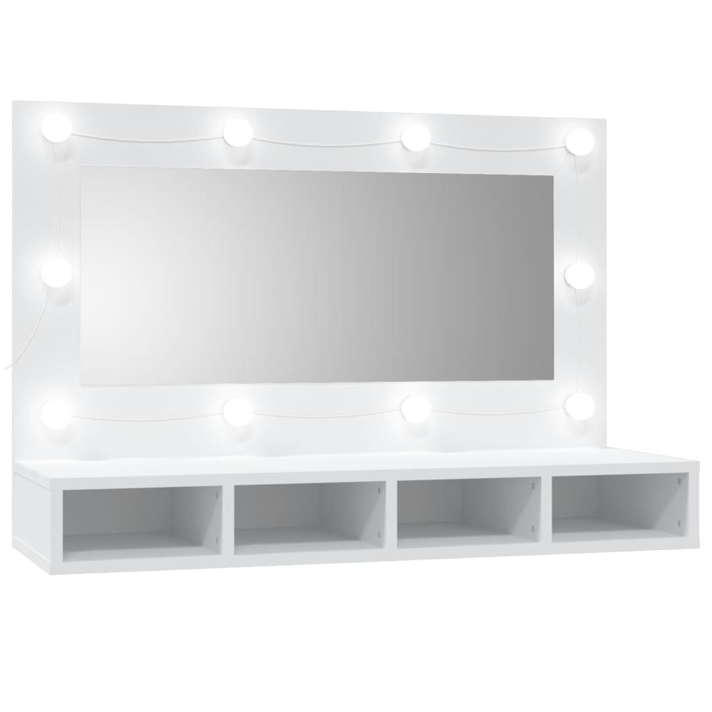 Spiegelkast Met Led-Verlichting 90X31,5X62 Cm