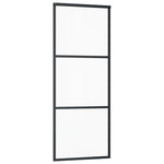 Schuifdeur Met Beslag 76X205 Cm Aluminium En Esg-Glas