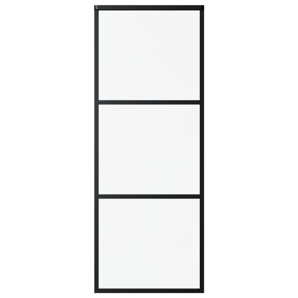 Schuifdeur Met Beslag 76X205 Cm Aluminium En Esg-Glas