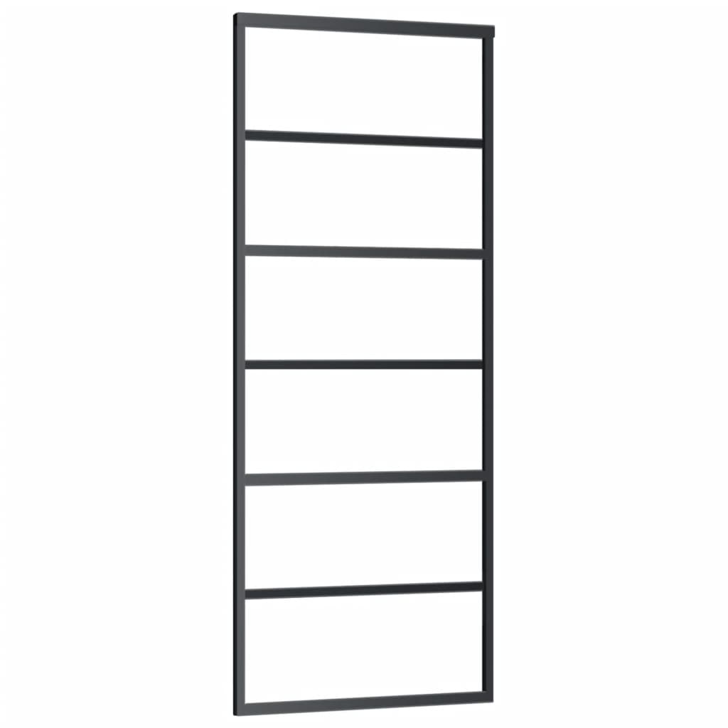 Schuifdeur Met Beslag 76X205 Cm Aluminium En Esg-Glas