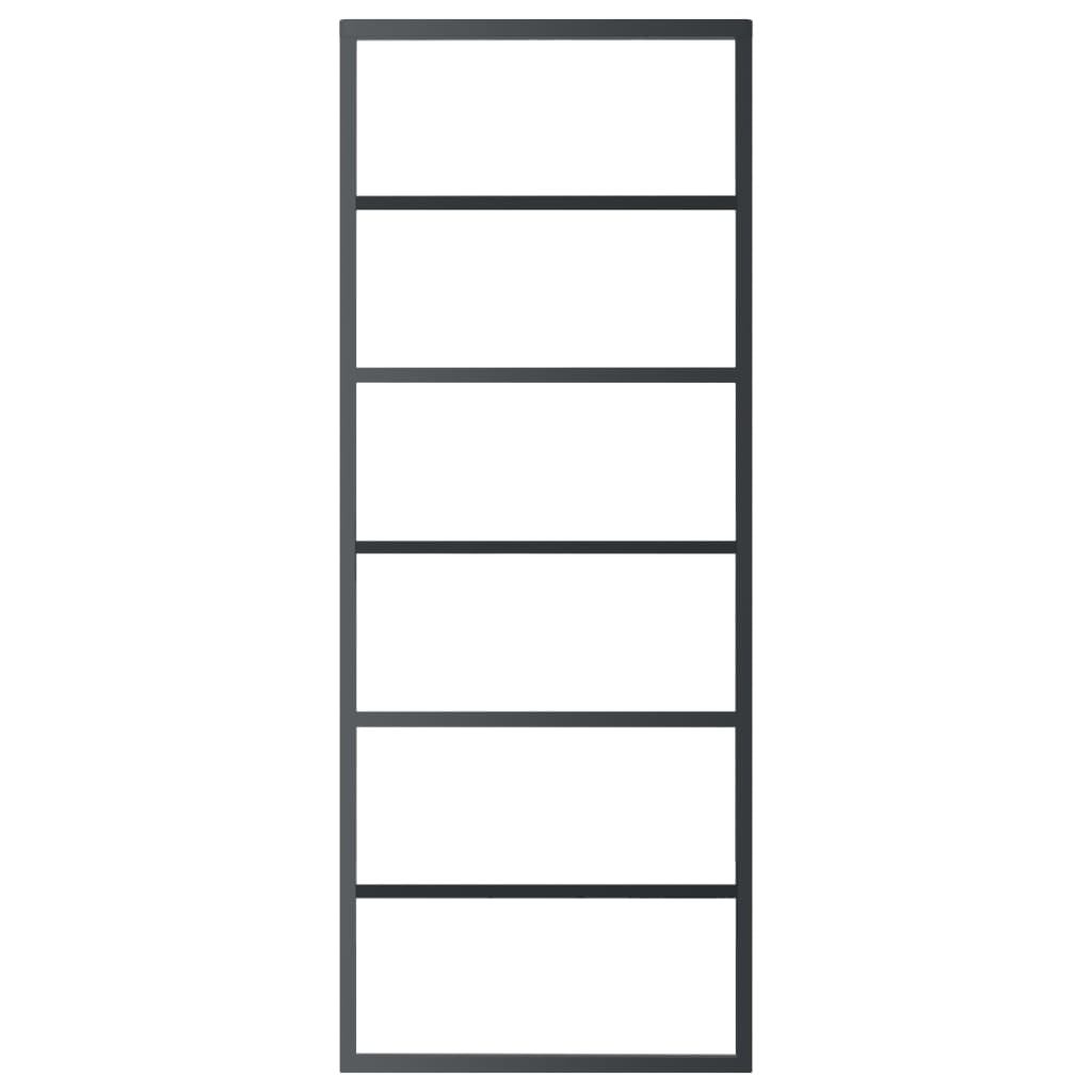 Schuifdeur Met Beslag 76X205 Cm Aluminium En Esg-Glas