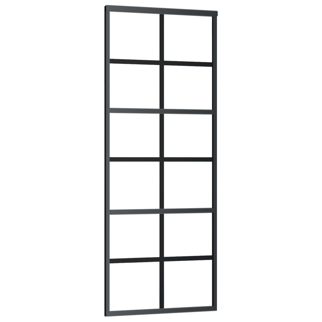 Schuifdeur Met Beslag 76X205 Cm Aluminium En Esg-Glas