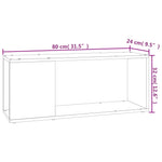 Tv-Meubel 80X24X32 Cm Bewerkt Hout