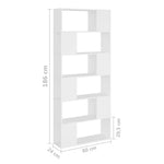 Boekenkast/Kamerscherm 80X24X186 Cm Bewerkt Hout