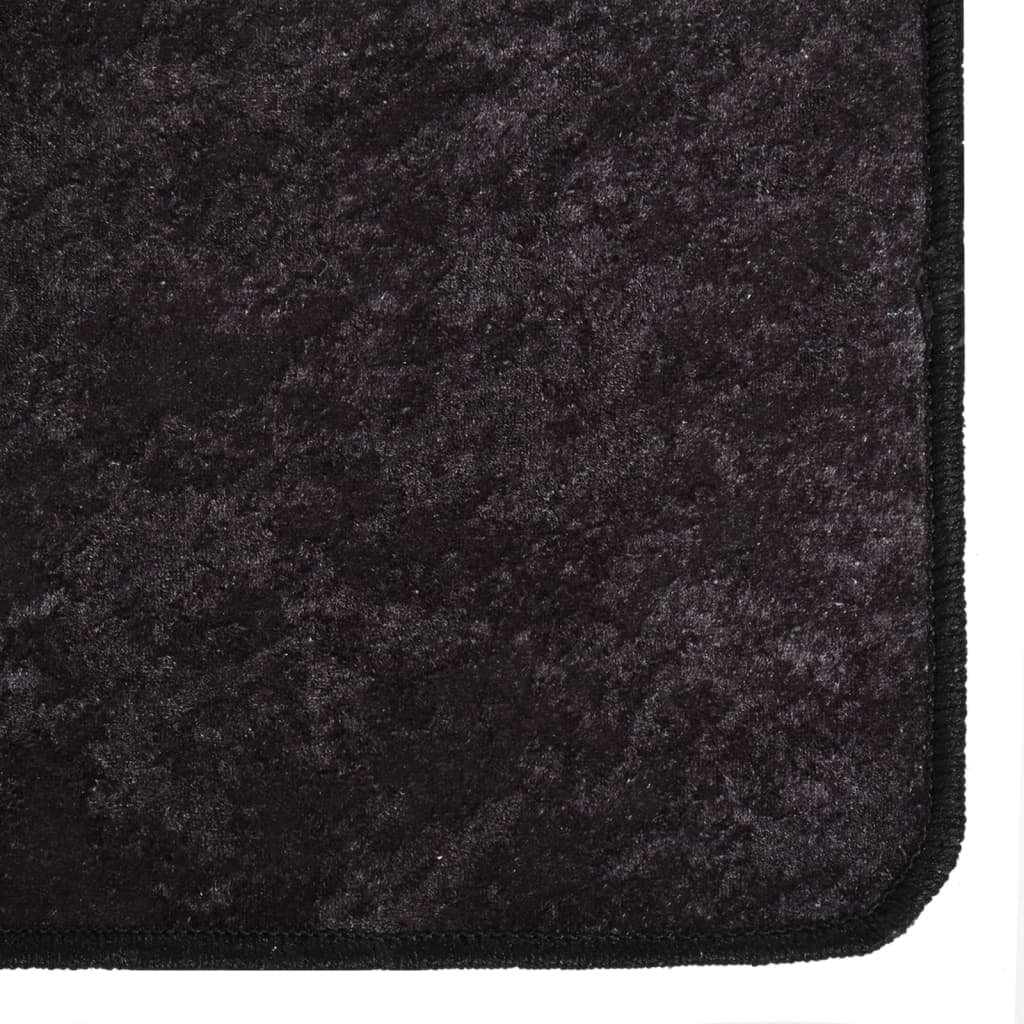 Vloerkleed Wasbaar Anti-Slip Kleurig Antraciet