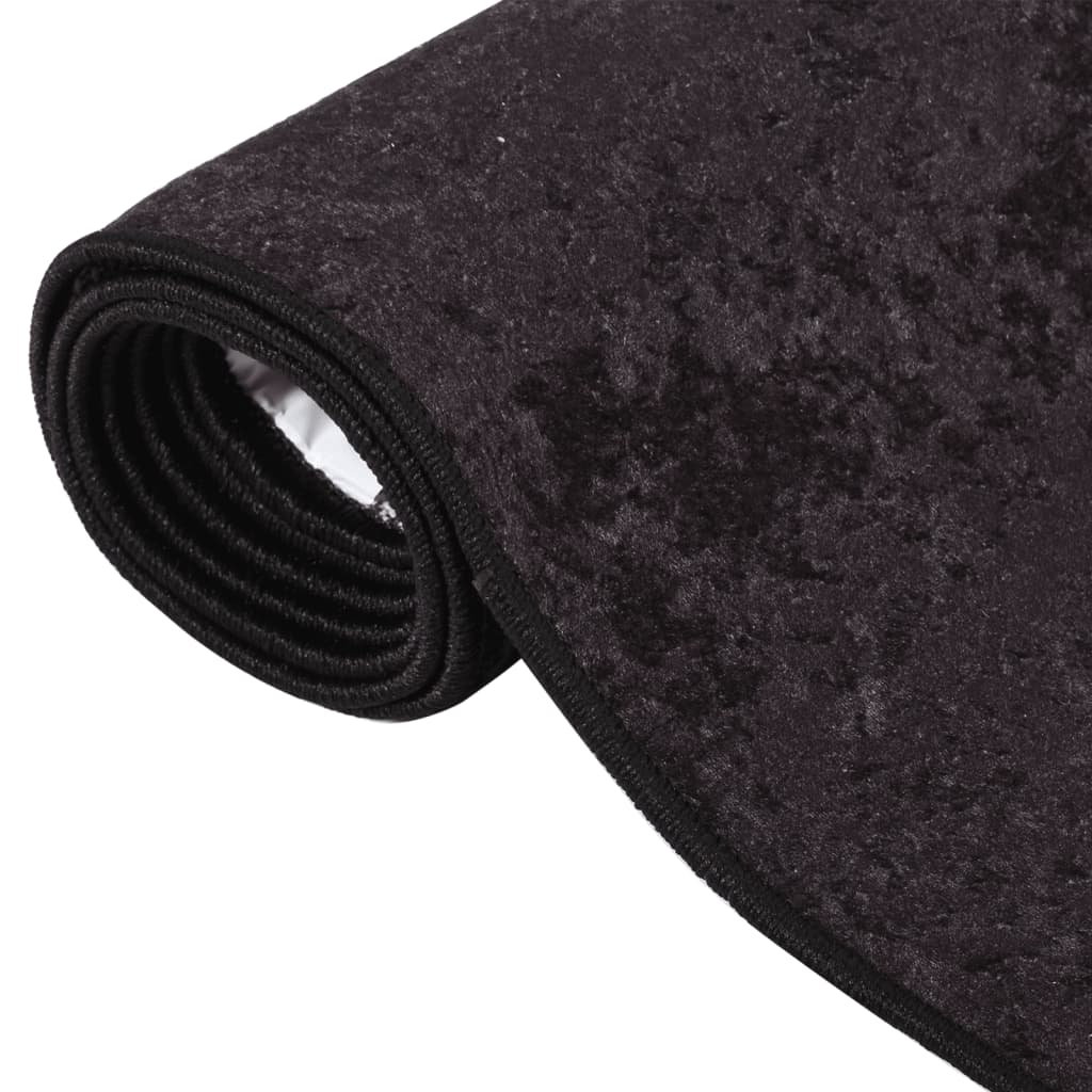Vloerkleed Wasbaar Anti-Slip Kleurig Antraciet